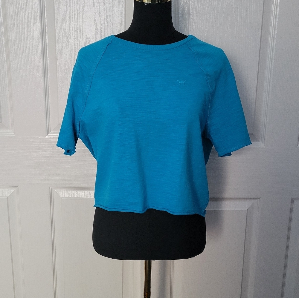 PINK Victoria's Secret Blue Crop Top